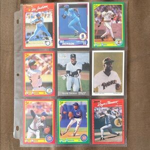 Baseball Trading Card Collection - 9 different baseball super star cards